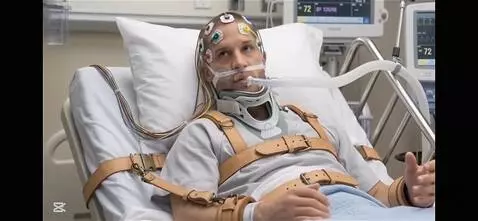 AI Video from prompt: Have his head move from side to side. Have a doc