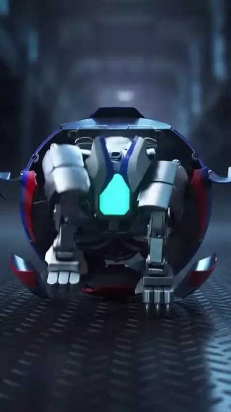 AI Video from prompt: A transformer ball painted like Russia flag tran