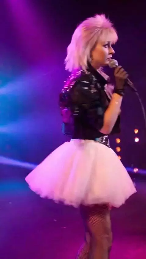 AI Video from prompt: A girl in a short tutu skirt is singing, pirouet