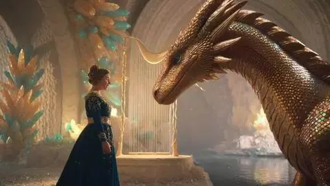 AI Video from prompt: I am princess Madina came to the dragon liar and