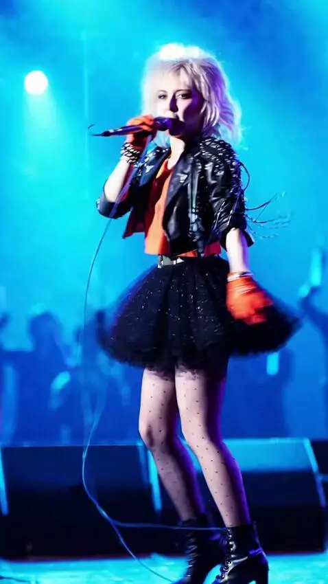 AI Video from prompt: A girl in a short tutu skirt is standing on her 