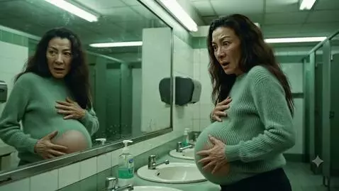 AI Video from prompt: A very bloated Chinese woman is in a public bath
