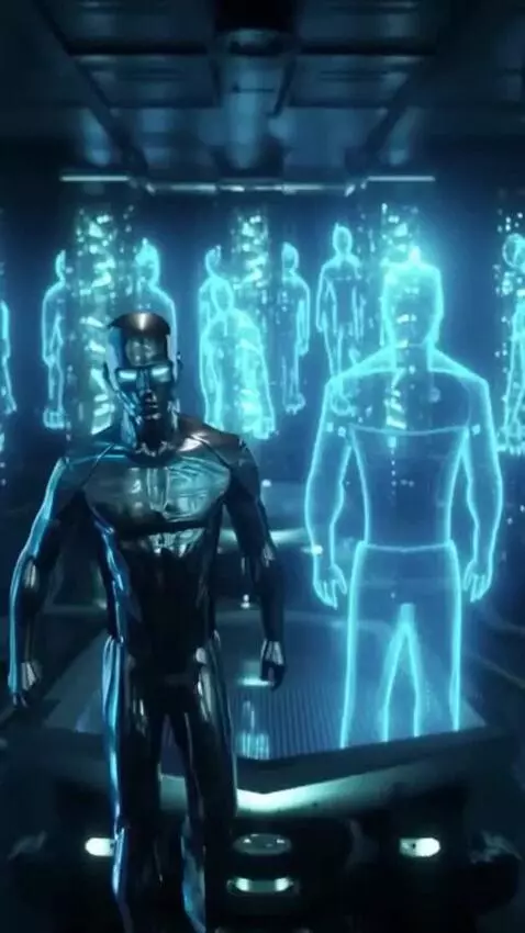 AI Video from prompt: Use reference for look of digital androids. Thes