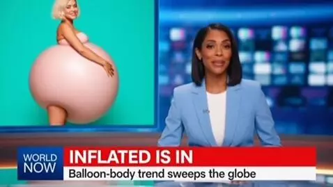 AI Video from prompt: A news report about a sudden new fashion trend a