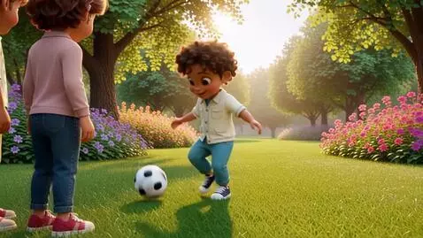 AI Video from prompt: A charming little boy with large, expressive eye