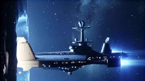 AI Video from prompt: Use reference for video. A starship enters an an