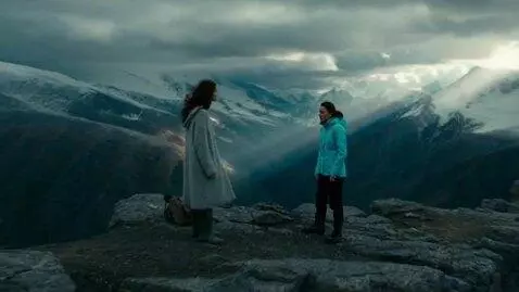 AI Video from prompt: A professional cinematic extreme wide master sho