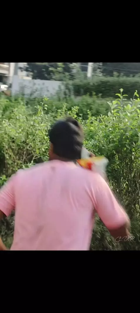 AI Video from prompt: Generate a vedio of this man running after steal