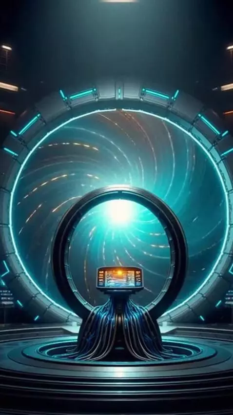 AI Video from prompt: The Atavachron from Star Trek has been refined a