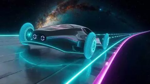 AI Video from prompt: Futuristic space car for traveling an interstell