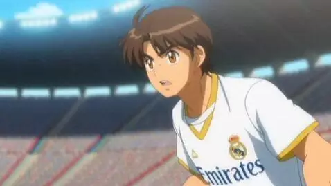 AI Video from prompt: anime screencap style player soccer real madrid