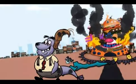 AI Video from prompt: Create an animation that shows a ruined clown-sh