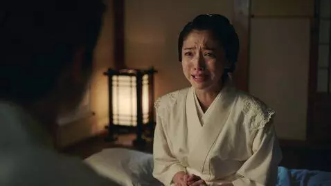 AI Video from prompt: A devoted Japanese wife, her voice trembling wit