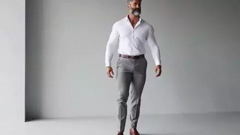 AI Video from prompt: I want a man in a crisp all white button up shir