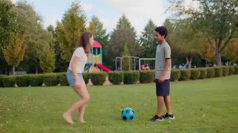 AI Video from prompt: A skinny 14 yo girl, brunette straight hair, whi