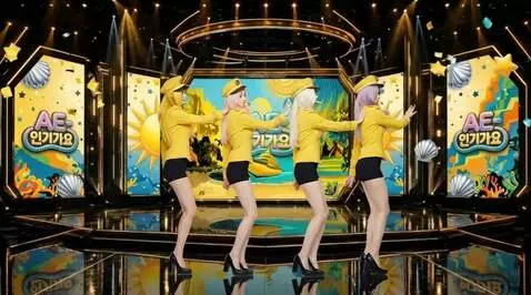 AI Video from prompt: Four girls kpop she dancing crazy kpop multi sho