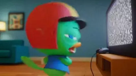 AI Video from prompt: valeriano angry says this TV valeriano punch fig