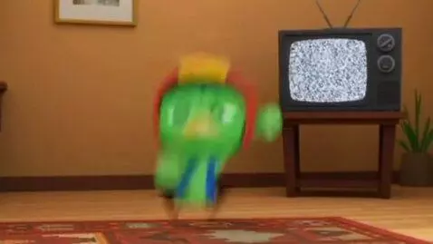 AI Video from prompt: valeriano angry says this TV valeriano punch fig