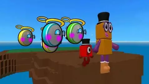 AI Video from prompt: Too Many Angels Chasing Numberblocks.No Numberbl