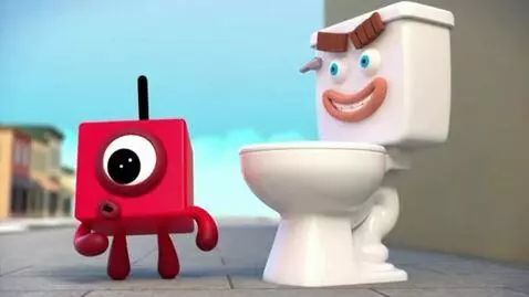 AI Video from prompt: Numberblock 1 Says Skibidi Toilet sucks and dest