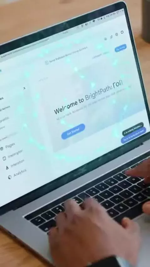 AI Video from prompt: Entrepreneur using AI to build a business portal
