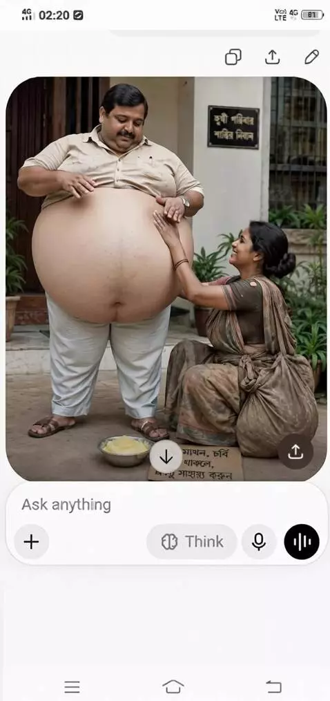 AI Video from prompt: Create a video where this lady is rubbing her le