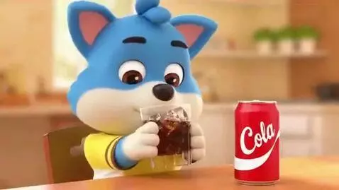 AI Video from prompt: Bluey drinks Pepsi