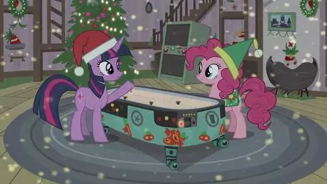 AI Video from prompt: Twilight Sparkle and Pinkie Pie are playing Merc