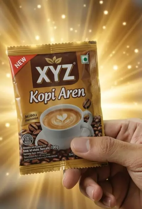 AI Video from prompt: "A proud and victorious pose holding a coffee cu