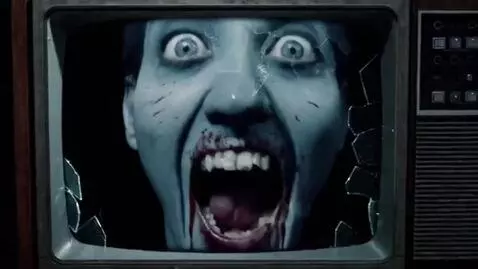 AI Video from prompt: Tyne tees logo tv lost episode jumpscare eas ala