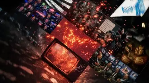 AI Video from prompt: A cinematic, surreal, and grotesque video sequen