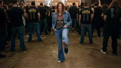AI Video from prompt: smiling woman, barefoot with slightly dirty sole