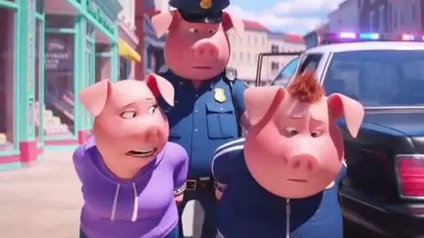 AI Video from prompt: Sing style Jennifer pig and Johnny pig gets unde