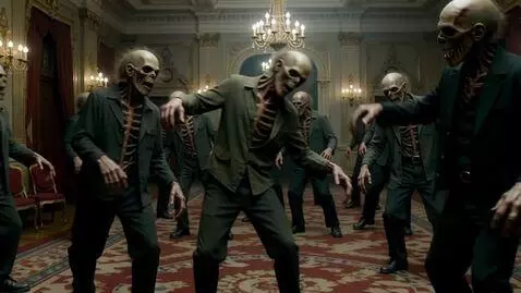 AI Video from prompt: zombie party dancing