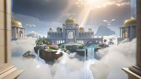 AI Video from prompt: A breathtaking celestial kingdom above the cloud