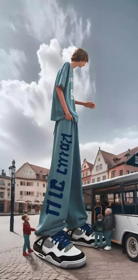 AI Video from prompt: Tallest boy going about the bus with the little 