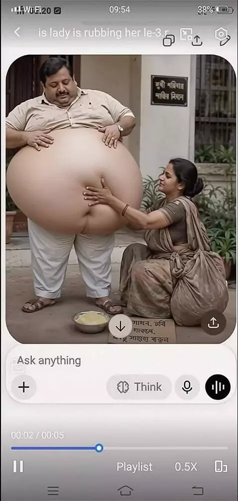 AI Video from prompt: Create a video where this super fat man is danci