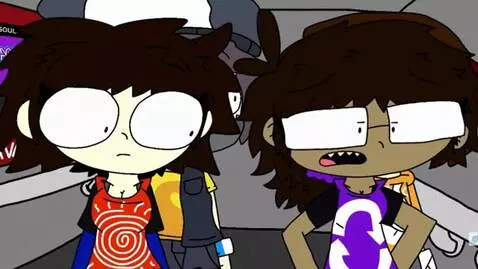 AI Video from prompt: Kimi On The Left Says "are you ok?" tera on the 