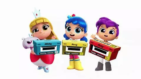AI Video from prompt: Princess Grizelda with a box of AKAI sampling se