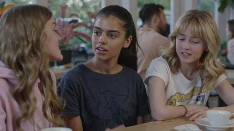 AI Video from prompt: A meeting of high school girls, teenage friends,