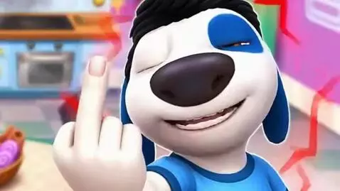 AI Video from prompt: Talking hank and chuck e cheese hank Middle Fing