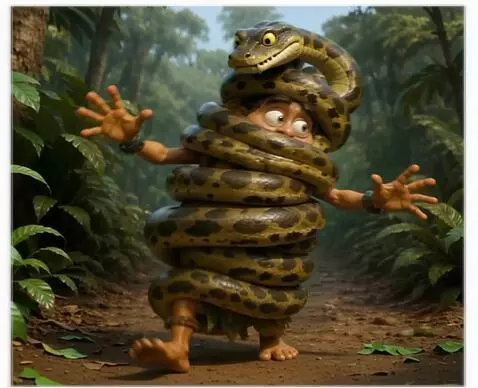 AI Video from prompt: 5-second 3D cartoon cinematic animation in a den