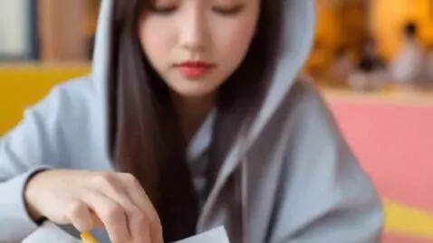 AI Video from prompt: A teenager eating fries