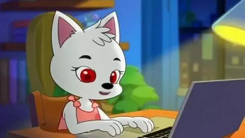 AI Video from prompt: Jiml cat sit on chair going youtube and upload k