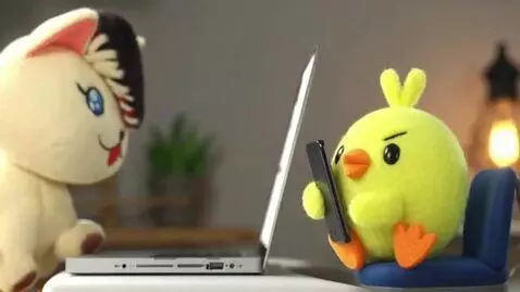 AI Video from prompt: Yume cat sit on chair going youtube and upload k