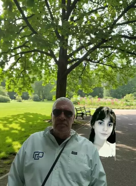 AI Video from prompt: A man and a woman walk away. **The camera circle