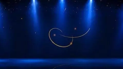 AI Video from prompt: gold lines and dots create animation effect, and
