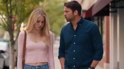 AI Video from prompt: Hot blonde girl get broken up with because she w