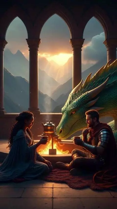 AI Video from prompt: 10-second cinematic fantasy film scene. An adult