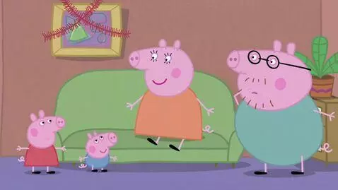 AI Video from prompt: Peppa Talks to brother George pig Peppa Says "It